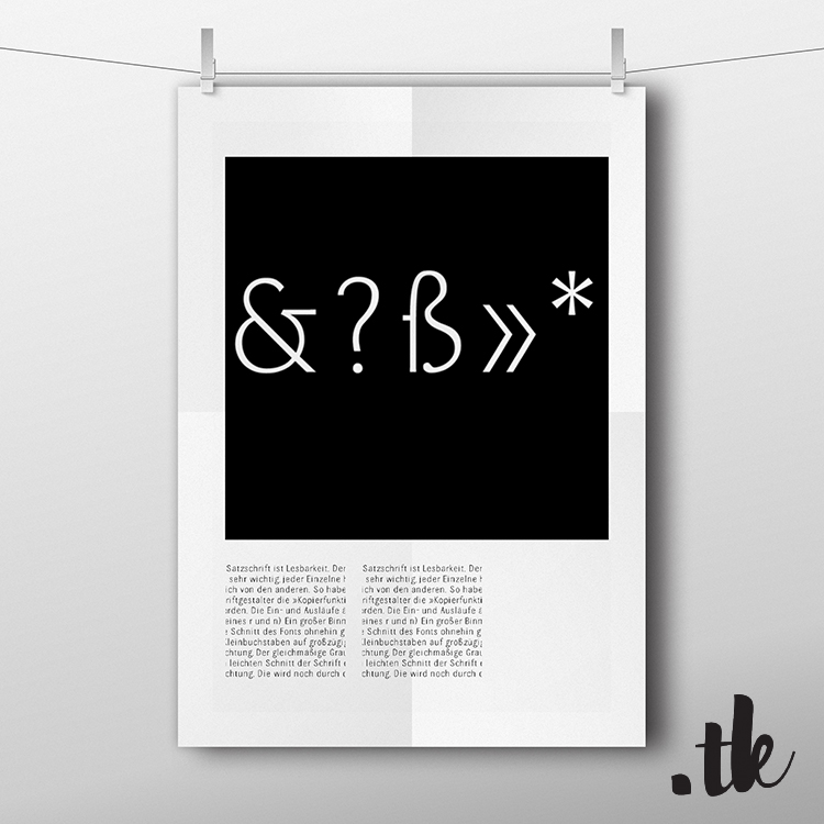 Mock Up: Poster, sample glyphs letters, Font Design, Typography, Semester Project at the University of Applied Sciences Augsburg, Hochschule Augsburg