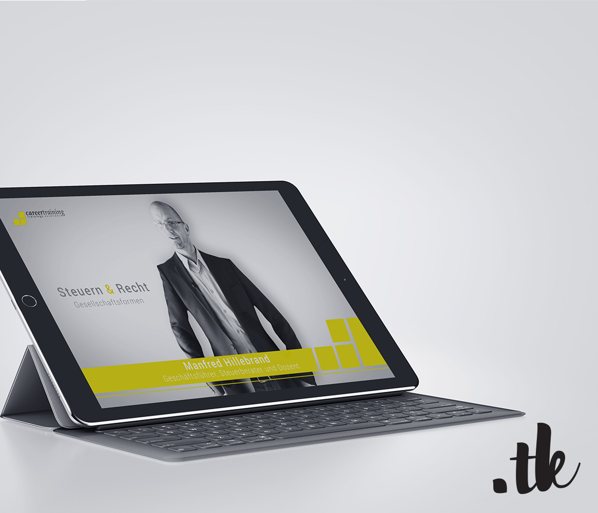 iPad Pro Mock Up, e-Learning for careertraining, design by Tanja Kaiser