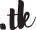 Tanja Kaiser's Logo consisting of glyphs: .tk - Font_ brush font in black